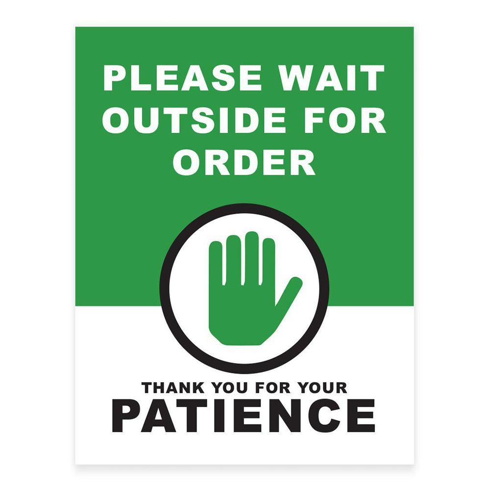 Restaurant Social Distancing Rectangle Curbside Signs-Set of 10-Andaz Press-Thank You-