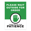 Restaurant Social Distancing Rectangle Curbside Signs-Set of 10-Andaz Press-Thank You-