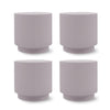 Ribbed Round Modern Vases, Set of 4-Set of 4-Koyal Wholesale-Mauve-