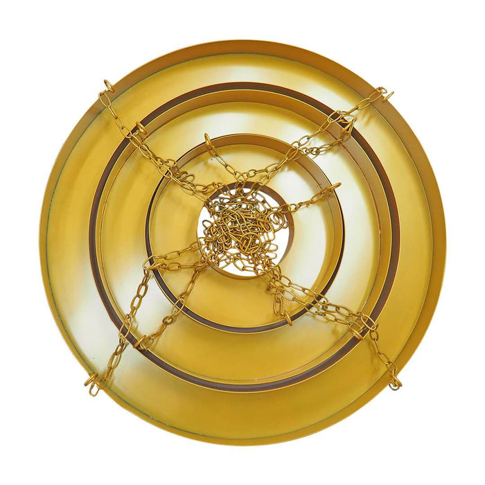 Round Floral Chandelier Set-Set of 3-Koyal Wholesale-Gold-