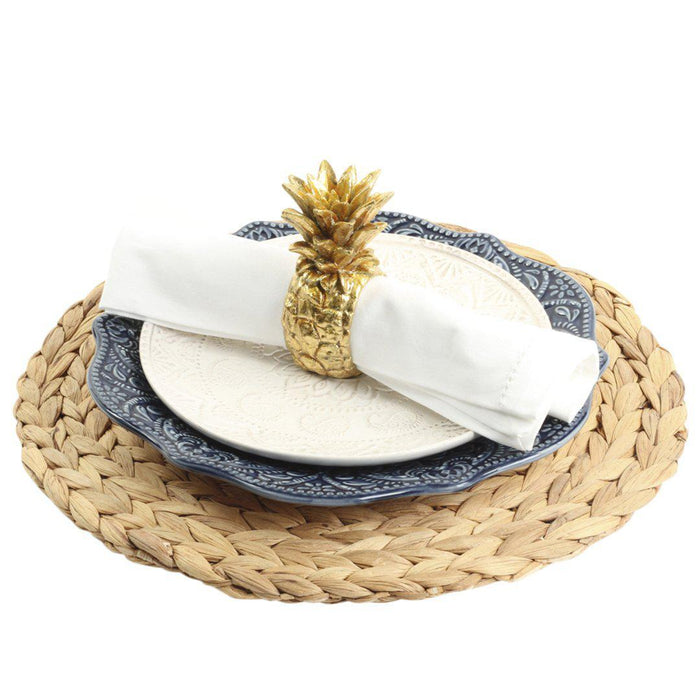 Round Water Hyacinth Placemats-Koyal Wholesale-Set of 4-