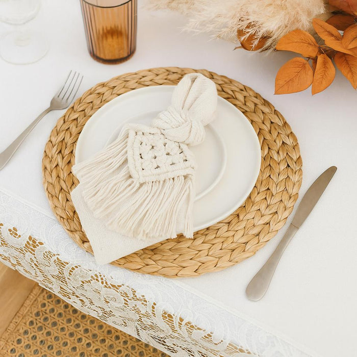 Round Water Hyacinth Placemats-Koyal Wholesale-Set of 4-
