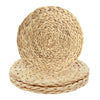 Round Water Hyacinth Placemats-Koyal Wholesale-Set of 4-