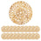 Round Woven Water Hyacinth Placemats Bulk Pack-Koyal Wholesale-Set of 4-