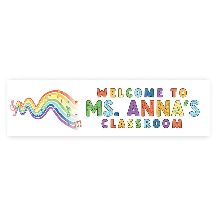 Set of 1 Custom 13x48 Classroom Door Sign | Welcome Sign, Classroom Decor-Set of 1-Andaz Press-Art Classroom Banner-