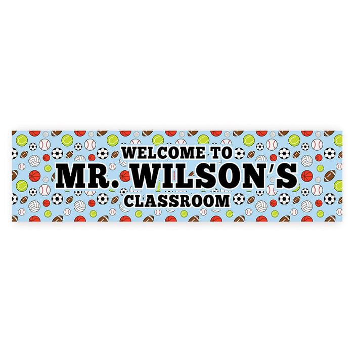 Set of 1 Custom 13x48 Classroom Door Sign | Welcome Sign, Classroom Decor-Set of 1-Andaz Press-Art Classroom Banner-