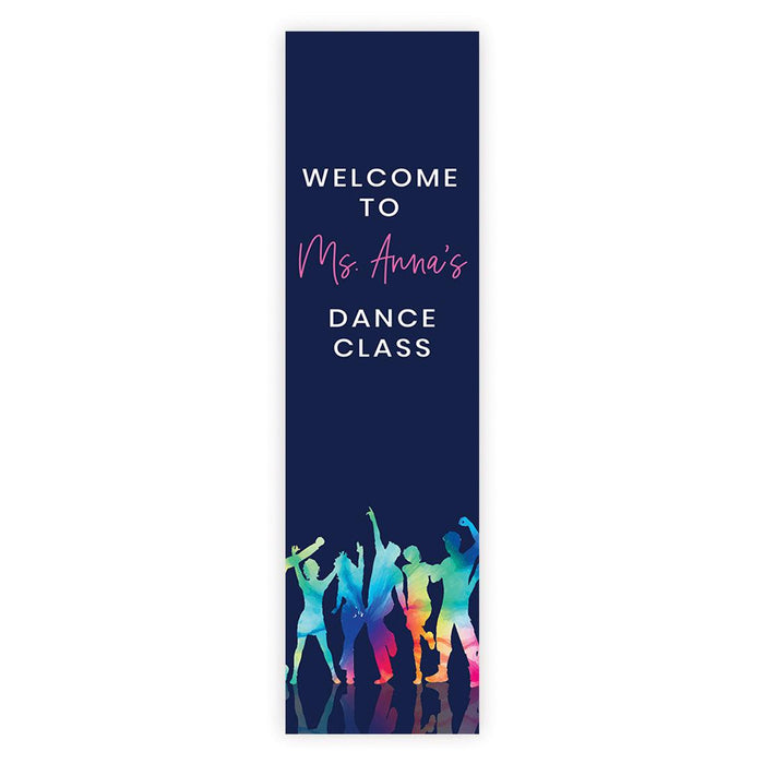 Set of 1 Custom 13x48 Vertical Classroom Door Sign | Welcome & Teacher Decor-Set of 1-Andaz Press-Vertical Art Classroom Banner-
