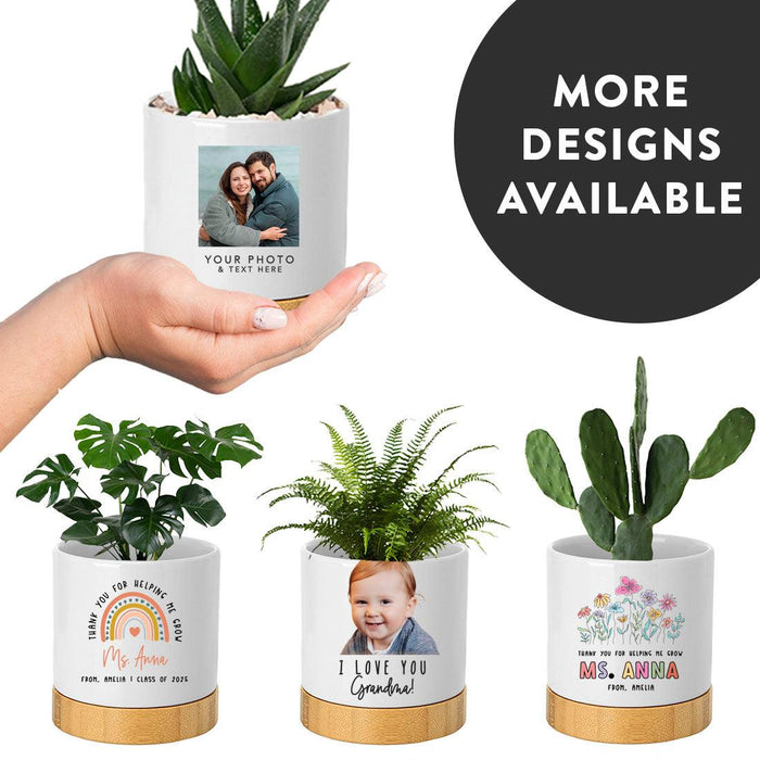 Set of 1 Custom Grandma's Garden Pot with Drainage – Gift for Mom, Nana, Mimi, Mother's Day-Set of 1-Andaz Press-Mother's Day Flower Pot-
