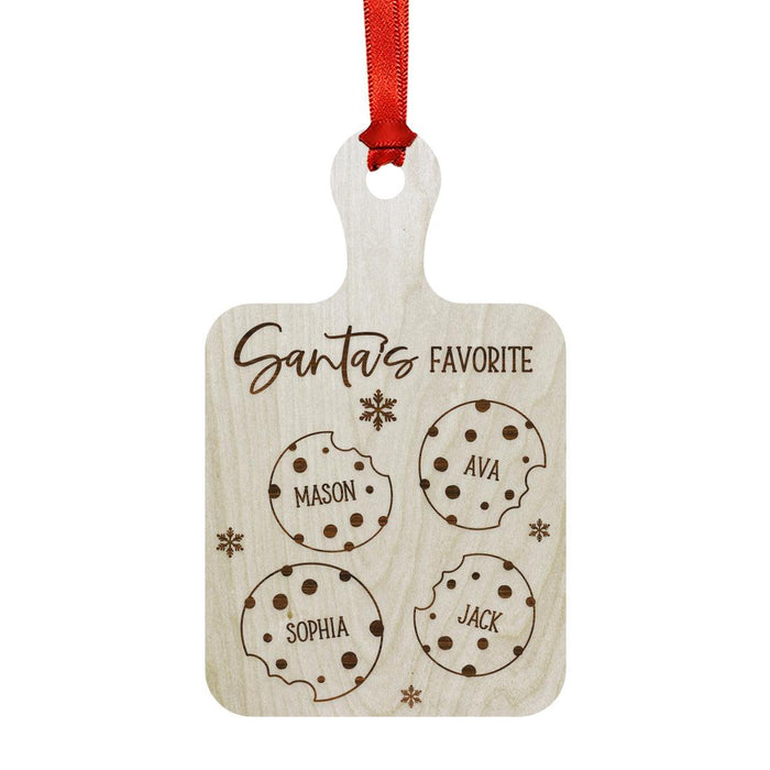 Set of 1 Custom Laser Engraved Wood Baking Ornament for Christmas Tree 20XX Gift for Bakers-Set of 1-Andaz Press-Laser Engraved Baking Mitt-