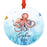 Set of 1 Custom Metal Octopus Ornament 20XX for Kids Christmas Tree Decor-Set of 1-Andaz Press-Watercolor Octopus-
