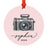 Set of 1 Film Camera Metal Ornament 20XX, Custom Christmas Decor for Photographers-Set of 1-Andaz Press-Vintage Camera-