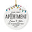 Set of 1 First Apartment Christmas Ornament 20XX, Ceramic My First Apartment Decor-Set of 1-Andaz Press-Christmas Lights Apartment Building-