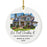 Set of 1 Our First Christmas Ornament 20XX, Ceramic Custom Family Photo, First Home Decor-Set of 1-Andaz Press-