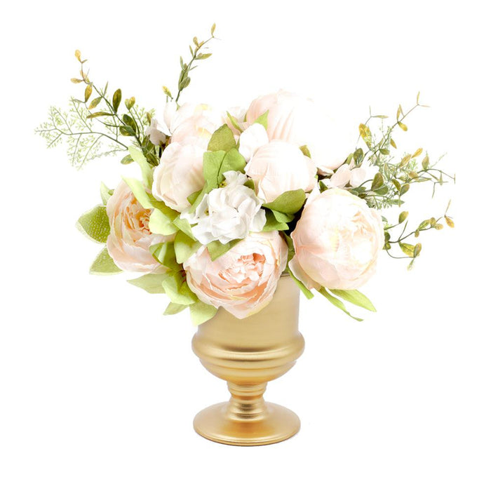 Set of 10 Petite Urn Metal Trumpet Vases-Set of 10-Koyal Wholesale-Gold-