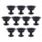 Set of 10 Ribbed Pedestal Decorative Bowl, Compote Centerpiece Vase-Set of 10-Koyal Wholesale-Black-