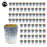 Set of 12 2.6" Tall Frosted Ombre Mercury Glass Votive Candle Holders Bulk Pack-Koyal Wholesale-White-Set of 1 (12 PC)-