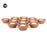 Set of 12 Ceramic Tealight Candle Holder Terracotta Candle Saucers, Decorative Candle Tray Stand Plate for Tealights-Set of 12-Koyal Wholesale-Terracotta-