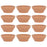 Set of 12 Ceramic Tealight Candle Holder Terracotta Candle Saucers, Decorative Candle Tray Stand Plate for Tealights-Set of 12-Koyal Wholesale-Terracotta-