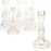 Set of 12 Distressed Mismatched Vintage Glass Taper Candle Holders-Set of 12-Koyal Wholesale-Clear-