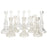 Set of 12 Distressed Mismatched Vintage Glass Taper Candle Holders-Set of 12-Koyal Wholesale-Clear-