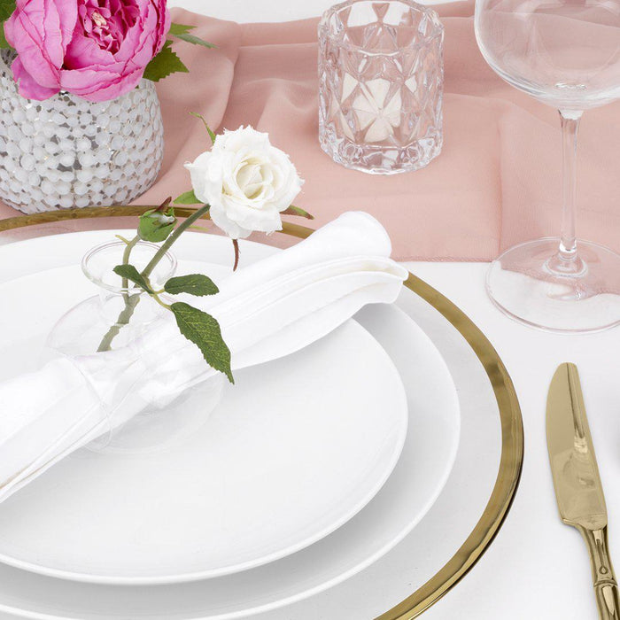 Set of 12 Glass Bud Vase Napkin Rings-Set of 12-Koyal Wholesale-