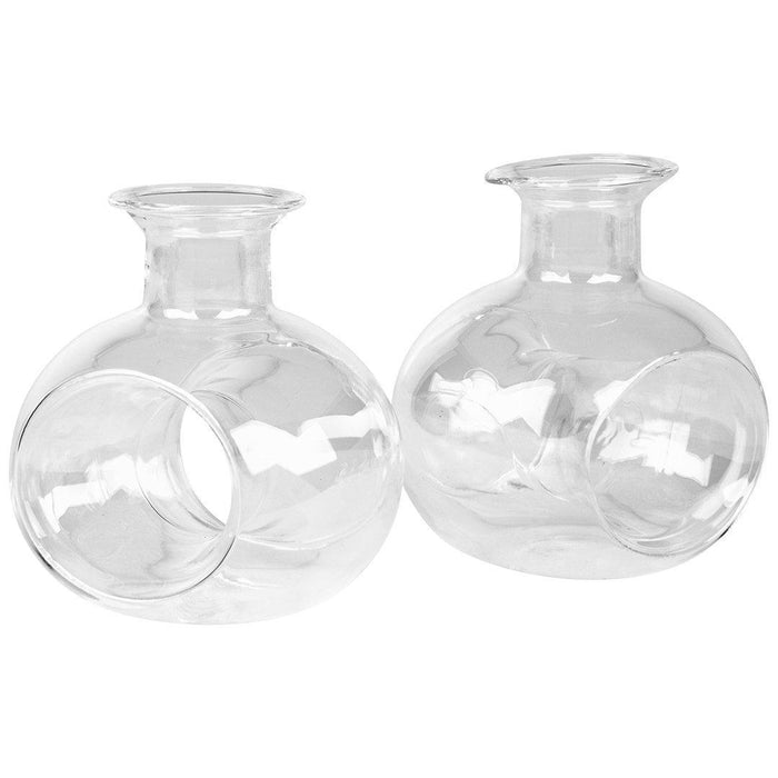 Set of 12 Glass Bud Vase Napkin Rings-Set of 12-Koyal Wholesale-