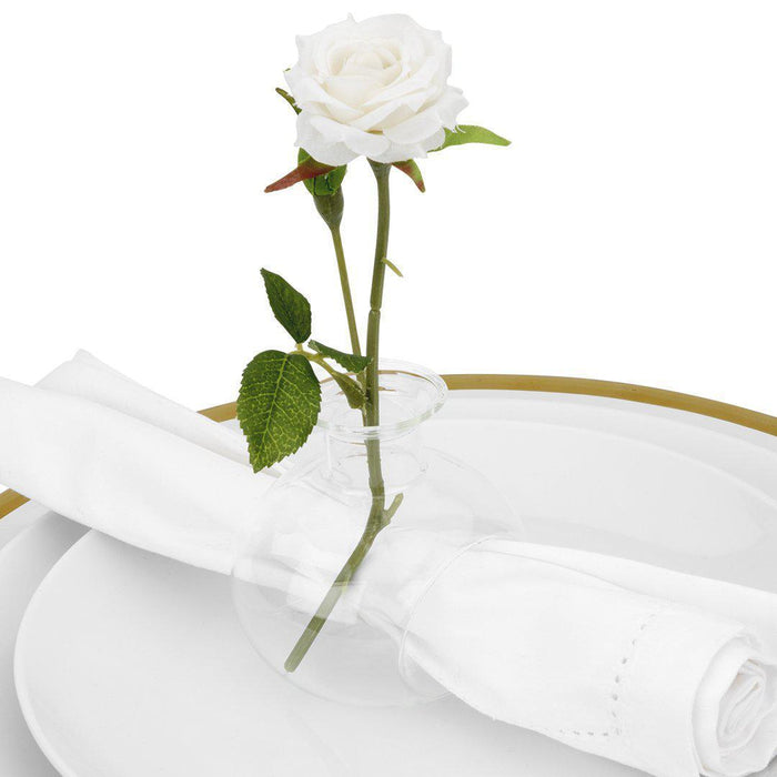 Set of 12 Glass Bud Vase Napkin Rings-Set of 12-Koyal Wholesale-