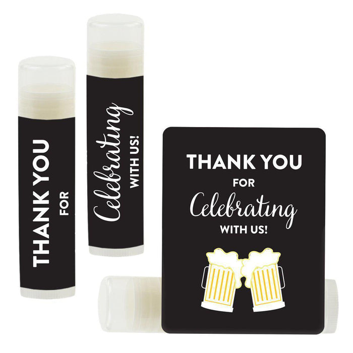 Set of 12 Lip Balm Birthday Party Favors, Thank You for Celebrating with Us-Set of 12-Andaz Press-Princess Crown-