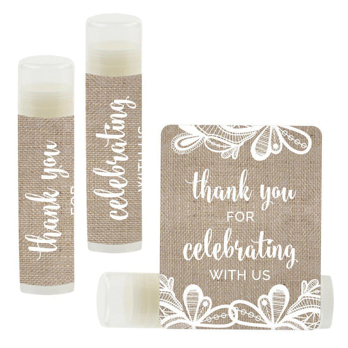 Set of 12 Lip Balm Birthday Party Favors, Thank You for Celebrating with Us-Set of 12-Andaz Press-Princess Crown-