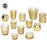 Set of 12 Mismatched Votive Candle Holder for Wedding Table Centerpieces, Home Decor-Set of 12-Koyal Wholesale-Gold-