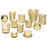 Set of 12 Mismatched Votive Candle Holder for Wedding Table Centerpieces, Home Decor-Set of 12-Koyal Wholesale-Gold-