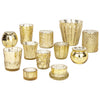 Set of 12 Mismatched Votive Candle Holder for Wedding Table Centerpieces, Home Decor-Set of 12-Koyal Wholesale-Gold-