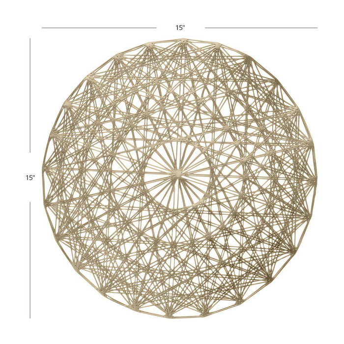 Set of 12 Modern Geometric Placemats-Set of 12-Koyal Wholesale-Gold-