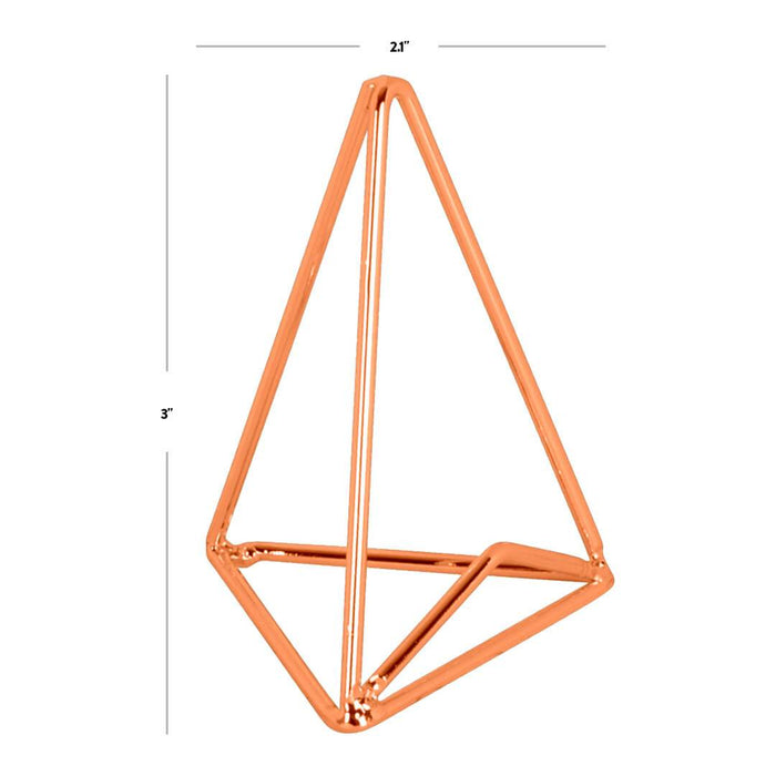 Set of 12 Modern Metal Geometric Triangle Wedding Place Card Holders-Set of 12-Koyal Wholesale-Rose Gold-