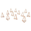 Set of 12 Modern Metal Geometric Triangle Wedding Place Card Holders-Set of 12-Koyal Wholesale-Rose Gold-