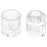 Set of 12 Modern Reversible Glass Taper Tealight Holders-Set of 12-Koyal Wholesale-Clear-
