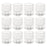 Set of 12 Modern Reversible Glass Taper Tealight Holders-Set of 12-Koyal Wholesale-Clear-