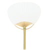 Set of 12 Paper Paddle Fans-Set of 12-Koyal Wholesale-White-