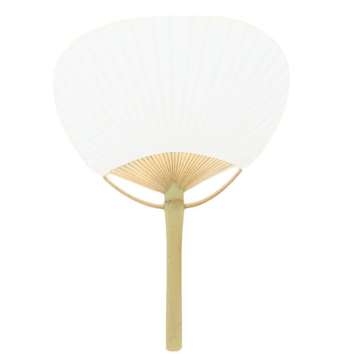 Set of 12 Paper Paddle Fans-Set of 12-Koyal Wholesale-White-