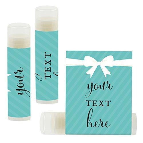 Set of 12 Personalized Lip Balm Party Favors, Your Text Here-Set of 12-Andaz Press-Faux Gold Glitter Shimmer-