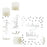 Set of 12 Personalized Milestone Birthday Party Lip Balm Party Favors, Custom Name and Date-Set of 12-Andaz Press-Faux Gold Glitter Shimmer-