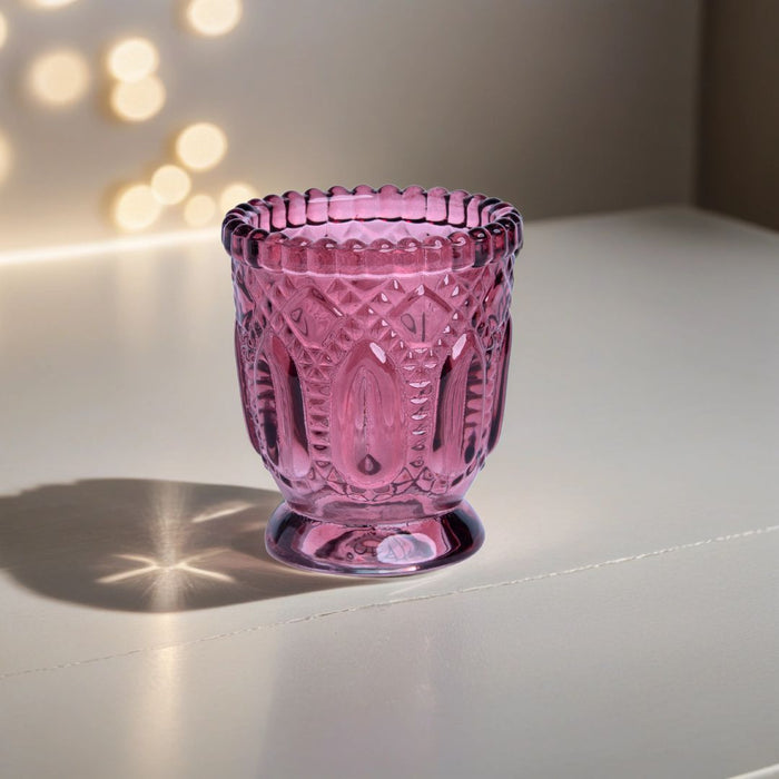Set of 12 Vintage Ombre Glass Votive Candle Holders Bulk Pack-Koyal Wholesale-Blue-Set of 1 (12 PC)-
