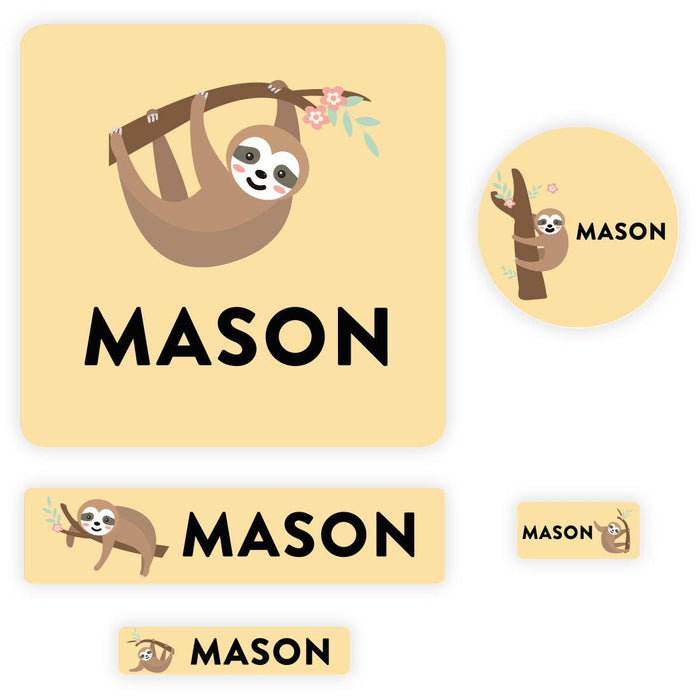 Set of 120 Custom Waterproof School Name Labels, Back to School Supplies-Set of 120-Andaz Press-Boho Rainbow-