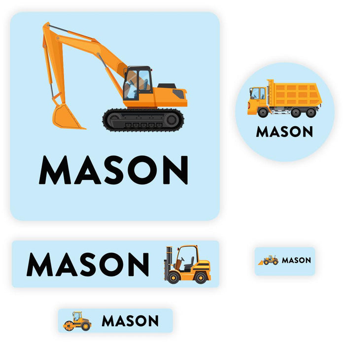 Set of 120 Custom Waterproof School Name Labels, Back to School Supplies-Set of 120-Andaz Press-Boho Rainbow-