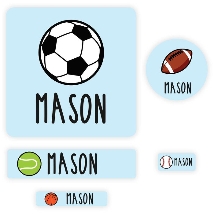 Set of 120 Custom Waterproof School Name Labels, Back to School Supplies-Set of 120-Andaz Press-Boho Rainbow-