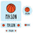 Set of 120 Custom Waterproof School Name Labels, Back to School Supplies-Set of 120-Andaz Press-Basketball-