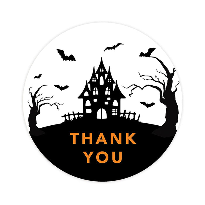 Set of 120 Halloween Thank You Stickers Labels For Kids Treat Bags Goodie, Halloween Party Favors-Set of 120-Andaz Press-Happy Jack O' Lantern-