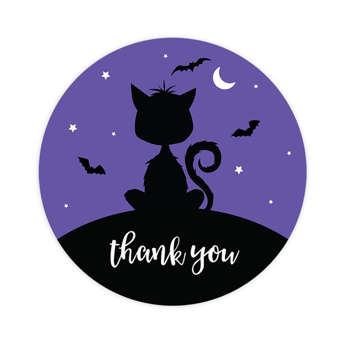 Set of 120 Halloween Thank You Stickers Labels For Kids Treat Bags Goodie, Halloween Party Favors-Set of 120-Andaz Press-Happy Jack O' Lantern-