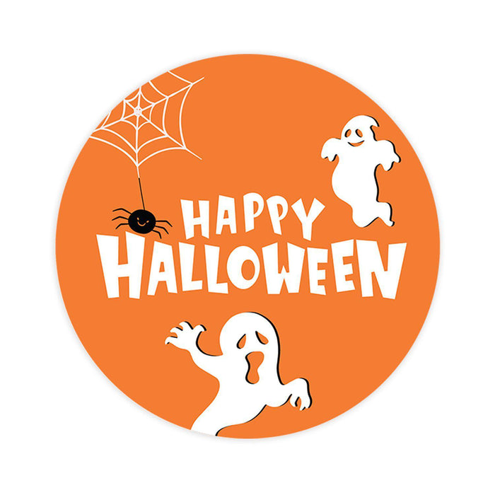 Set of 120 Happy Halloween Stickers Labels For Kids Treat Bags Goodie, Halloween Party Favors-Set of 40-Andaz Press-Happy Jack O' Lantern-