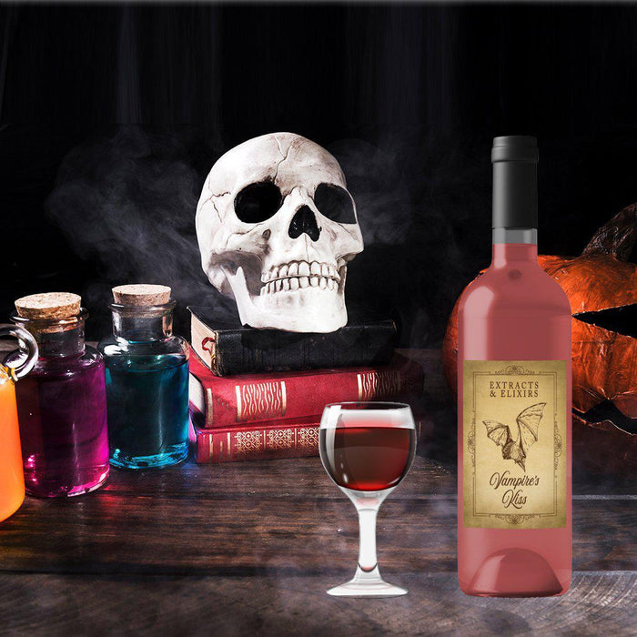 Set of 16 Halloween Wine Bottle Labels Potion Bottles Halloween Decor Apothecary Halloween Decor Vintage Halloween Decor-Set of 16-Andaz Press-Aged-